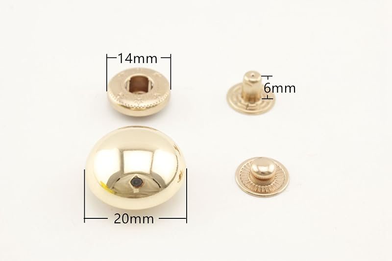 Zinc Alloy Dome-Top Snap Fastener Button Caps