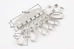 Key Organizer Plate with 6 Hooks (48mm)