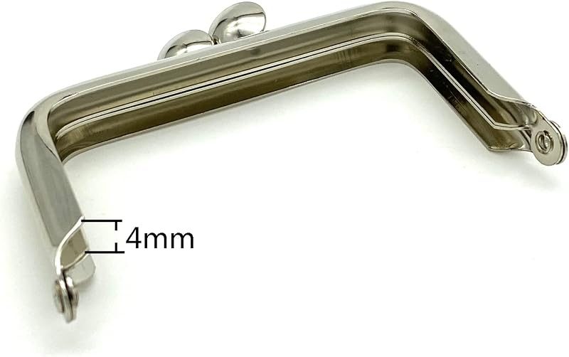 Rectangle Glue-In Kiss-Lock Purse Frame, 3" x 1 3/4" (7.5 x 4.5 cm)