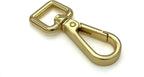 Push-Gate Swivel Snap Hook, Square Eye (1/2")