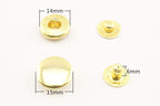 Iron snap Fastener Buttons Washable Press Stud for Sewing Leather Craft Clothing - Ring-Spring Snap Button