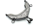 Vintage Embossed Sew-In Kiss-Lock Purse Frame, 2" x 1 3/16" (5 x 3 cm)
