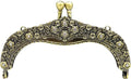 Vintage Embossed Sew-In Kiss-Lock Purse Frame, 5" x 2 5/8" (12.5 x 6.5 cm)