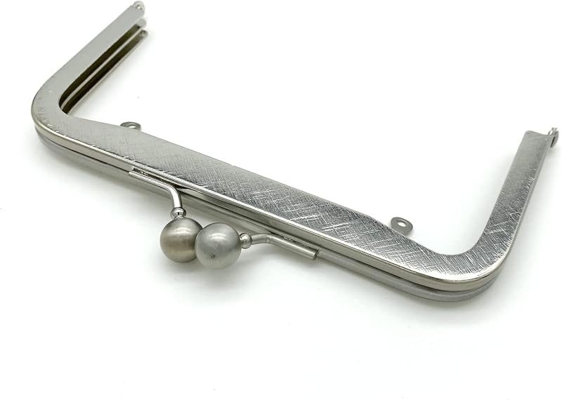 Rectangle Glue-In Kiss-Lock Purse Frame, 6 1/4" x 3" (16 x 7.5 cm)