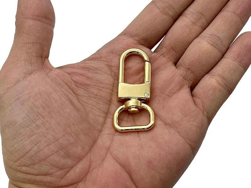 Square-Top Push-Gate Swivel Snap Hook, Square Eye (5/8")