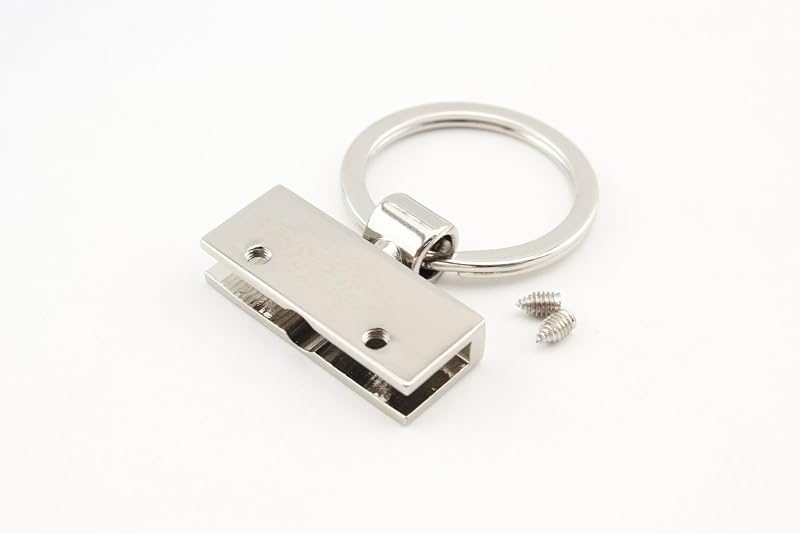 Rectangle Key Fob Hardware with Split Ring