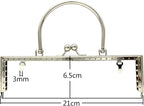 Rectangle Sew-In Kiss-Lock Purse Frame, 8 1/4" x 2 5/8" (21 x 6.5 cm)