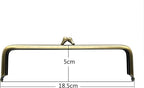 Rectangle Glue-In Kiss-Lock Purse Frame, 7 1/4" x 2" (18.5 x 5 cm)
