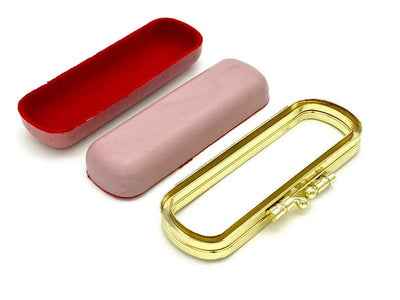Barrel Kiss-Lock Purse Frame, 4" (10.5 cm) - Gold