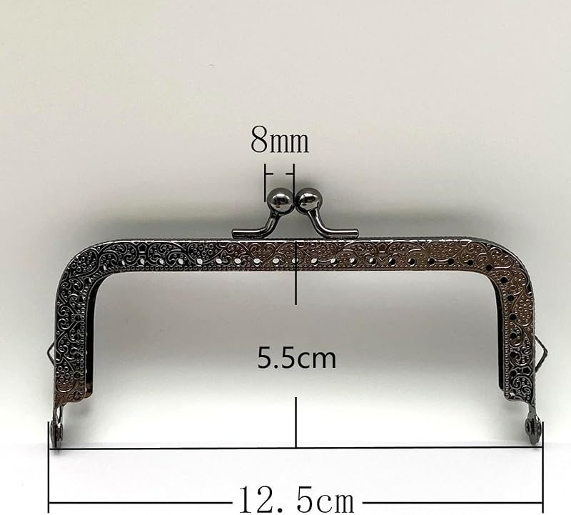 Rectangle Sew-In Kiss-Lock Purse Frame, 5" x 2 1/4" (12.5 x 5.5 cm)
