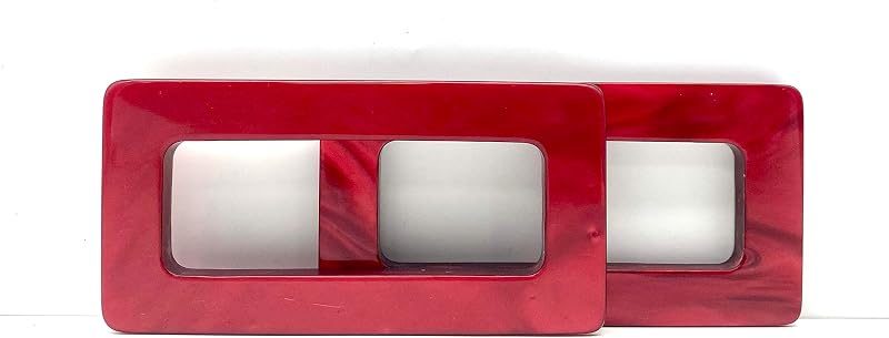 Resin Rectangle Oblong Cut Out Grommet Bag Purse Clutch Handles for Bag Purse Making Replacement 5 5/16" x 2