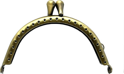Half-Round Sew-In Kiss-Lock Purse Frame - Antique Bronze