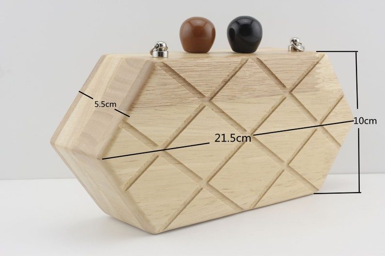 Wood Box Clutch Frame, 8 1/2" (21.5 cm)
