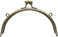 Half-Round Sew-In Kiss-Lock Purse Frame, 6 1/8" x 3" (15.5 x 7.5 cm)