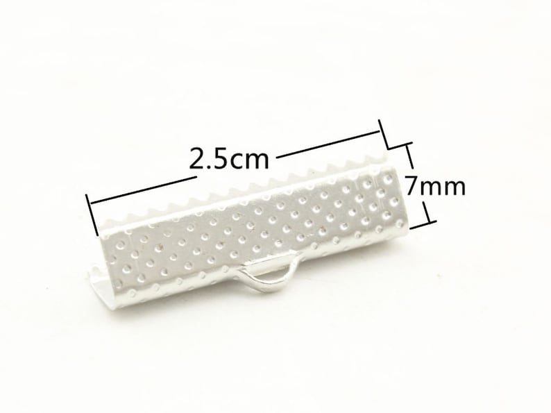 Ribbon End Crimp Clamp with Loop