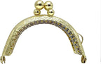 Half-Round Sew-In Kiss-Lock Purse Frame, 2 9/16" x 1 5/8" (6.5 x 4 cm)