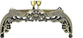 Vintage Embossed Sew-In Kiss-Lock Purse Frame, 4 3/4" x 2" (12 x 5 cm)