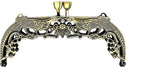Vintage Embossed Sew-In Kiss-Lock Purse Frame, 4 3/4" x 2" (12 x 5 cm)