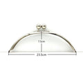 Half-Round Glue-In Kiss-Lock Purse Frame, 9 1/4" (23.5 cm)