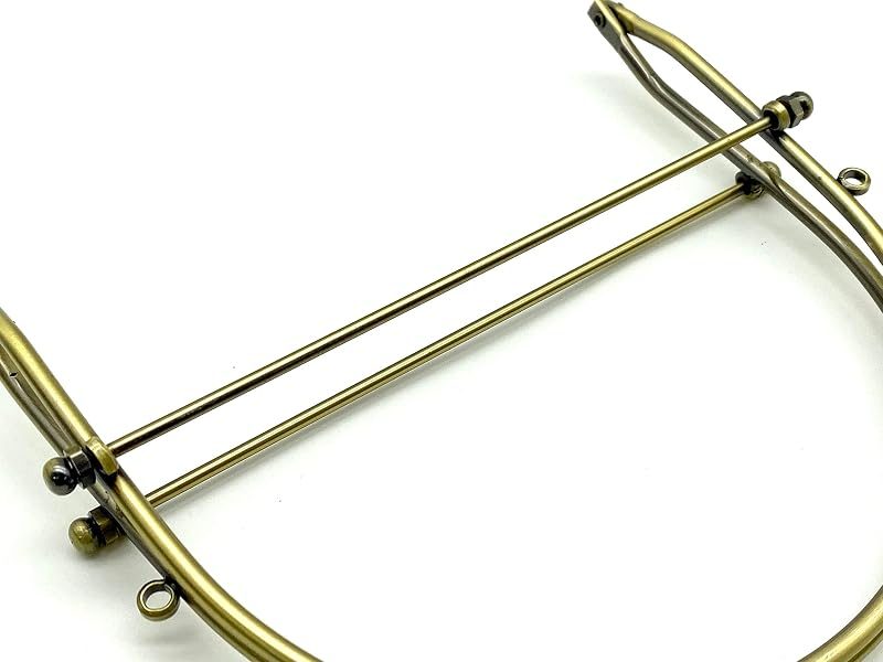 Sew-In Kiss-Lock Purse Frame with Handle, 6 1/4" x 5 3/4" (16 x 14.5 cm)