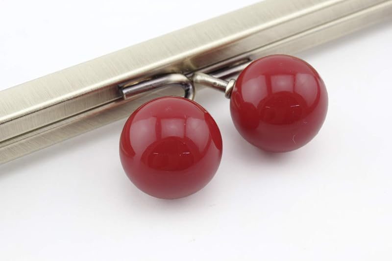 Color-Ball Glue-In Kiss-Lock Purse Frame, 20.5 x 7.5 cm