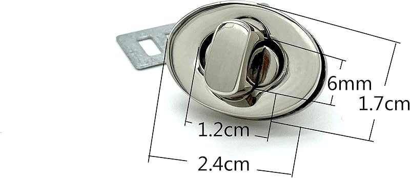 Oval Twist Turn Lock Clasp Purse Closure Lock Zinc alloying for Purse Bag Wallet Clutch Making