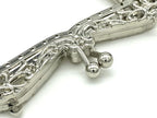 Vintage Embossed Sew-In Kiss-Lock Purse Frame, 4" (10-11 cm)