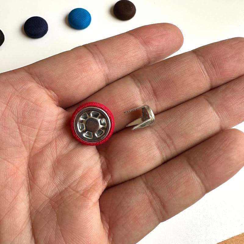 64 Buttons in 12 Color Baseball Cap Hat Button Repair kit with Tools Replacement