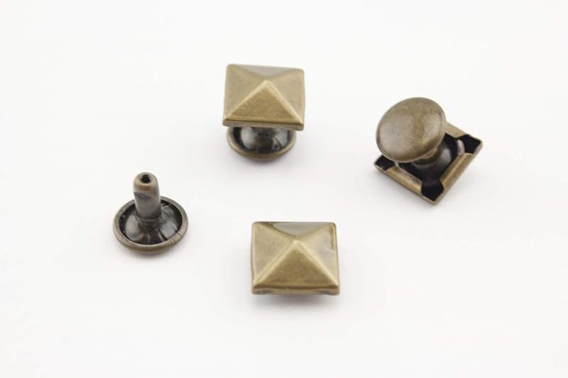 Pyramid Rivet / Copper Double Cap, Purse Rivets Studs Spots for Leather Bag Making Clothing Shoes Anti Bronze