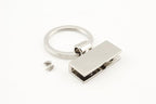 Rectangle Key Fob Hardware with Split Ring