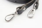 Adjustable Genuine Leather Crossbody Strap, 46 3/8" (118 cm) - Round-Eye Push-Gate Hooks