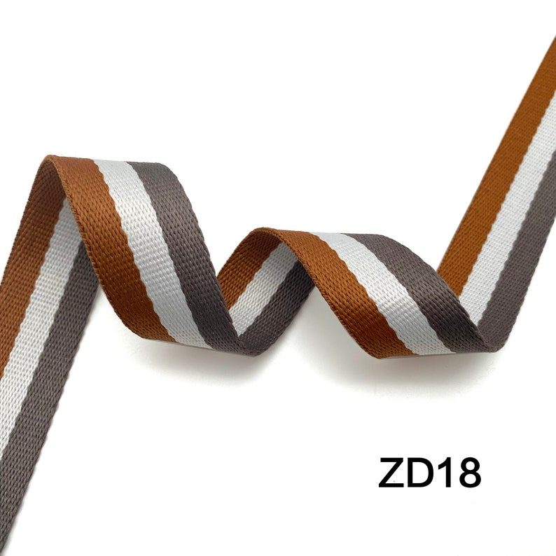 1" Striped Webbing Ribbon, 5 Yards - Red / Black Stripe