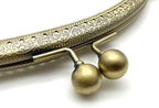 Half-Round Sew-In Kiss-Lock Purse Frame, 8 1/4" x 3 9/16" (21 x 9 cm)