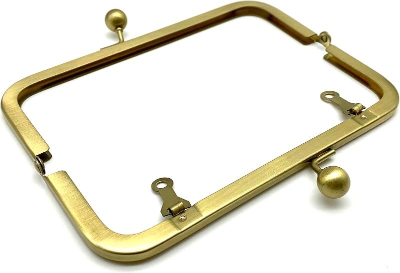 Rectangle Glue-In Kiss-Lock Purse Frame, 6 1/2" x 2 9/16" (16.5 x 6.5 cm)