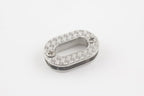 Zinc Alloying Oval Screw in Eyelet Grommet Purse Loop Handle Connectors Easy Installation Inner Width