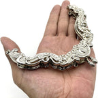 Vintage Embossed Screw-In Kiss-Lock Purse Frame, 5" x 3" (12.5 x 7.5 cm)