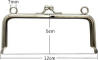 Rectangle Glue-In Kiss-Lock Purse Frame, 4 3/4" x 2" (12 x 5 cm)