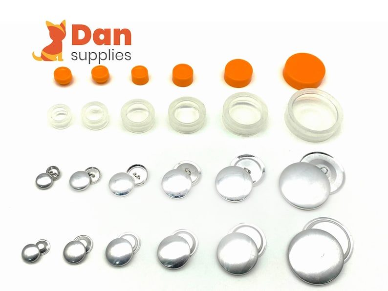 Buttons to Cover Aluminium Fabric Self Cover Button Kit with Flat Back Wholesale Size 20 Diameter