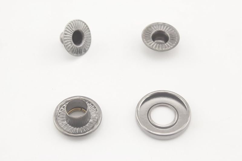 Solid Brass Open Ring snap Fastener Buttons Washable Press Stud for Sewing Leather Craft Clothing