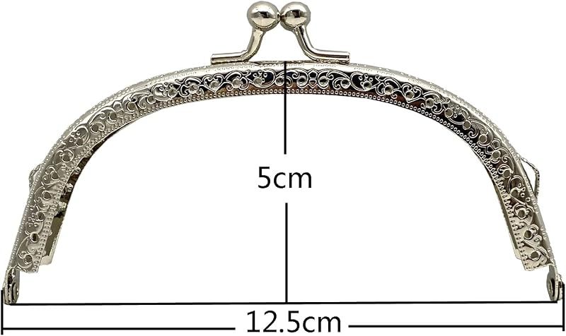 Arch Sew-In Kiss-Lock Purse Frame, 5" x 2" (12.5 x 5 cm)