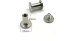 Iron Round Chicago Binding Screw Rivets Concho Screw Button Nail Rivet for DIY Leather Decoration Bookbinding / Nickel…