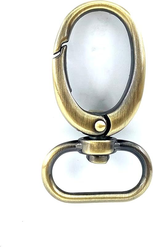 Oval Push-Gate Swivel Snap Hook, Large