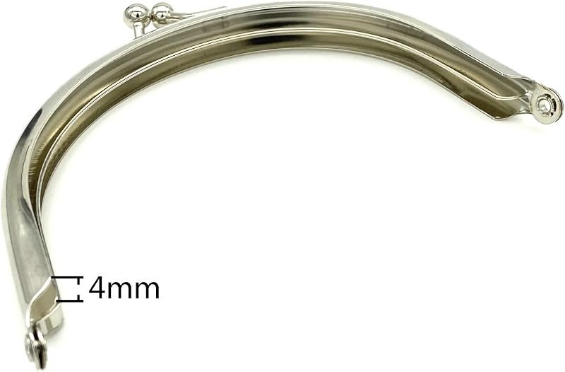 Glue-In Kiss-Lock Purse Frame, 4" x 2 5/8" (10 x 6.5 cm)