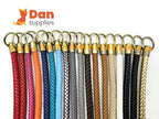 Braided Faux Leather Purse Handles with Rings (Pair)