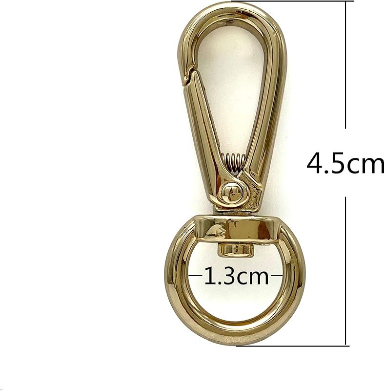 Short Push-Gate Swivel Clasp, Round Eye (1/2")