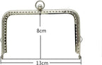 Rectangle Sew-In Kiss-Lock Purse Frame, 5 1/8" x 3 1/8" (13 x 8 cm)