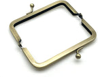 Rectangle Glue-In Kiss-Lock Purse Frame, 3 1/2" x 1 3/4" (9 x 4.5 cm)