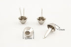 Iron Bucket Shape Purse Bag Handbag feet Bottom Stud Nail Heads Brad leathercraft Findings for Bag Making Clothing Shoes