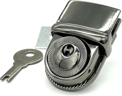 Press Tongue Thumb Latch Lock Clutch Purse Handbag Bag Lock with Key Zinc alloying for Purse Bag Wallet Clutch Making - 1.02" x 1.65" (26 mm x 42 mm)