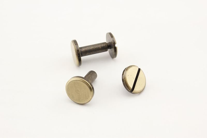 Iron Round Chicago Binding Screw Rivets Concho Screw Button Nail Rivet for DIY Leather Decoration Bookbinding